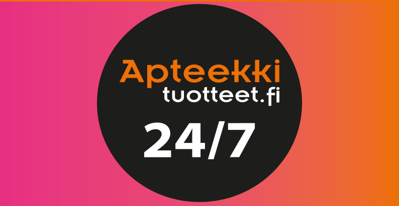 Verkkoapteekkimme palvelee 24/7